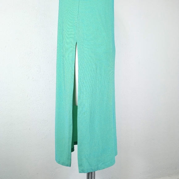 Vintage Natori Short Sleeve Laurex Jersey Midi Tunic Dress w/ High Slits Medium - Picture 6 of 9